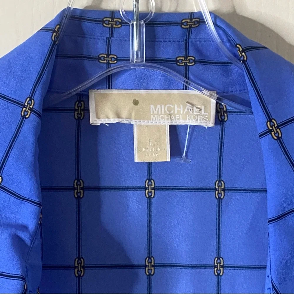 MIchael Kors • Chain Link Window Plaid Full Zip Shacket - Picture 5 of 10